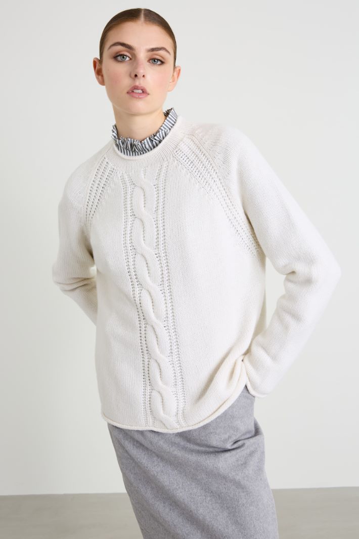 Maglia con dettaglio a treccia