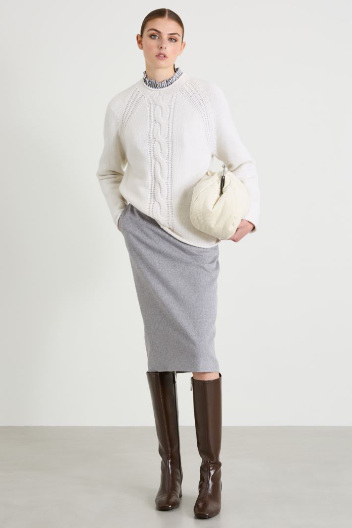 Maglia con dettaglio a treccia