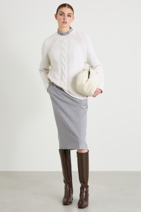 Braid-knit sweater Intrend