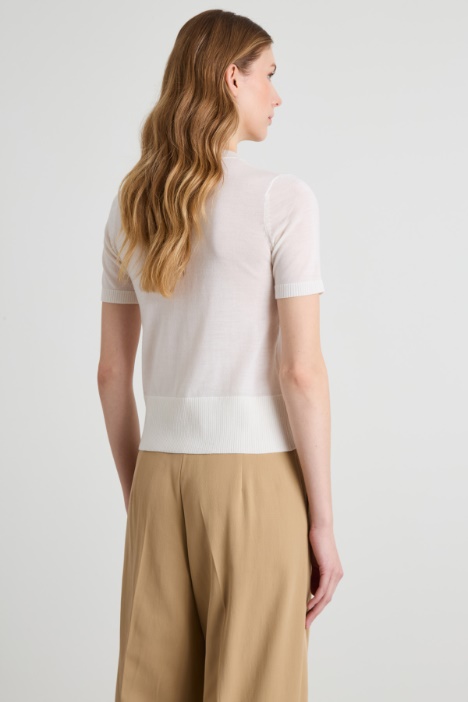 Maglia a mezze maniche in lana