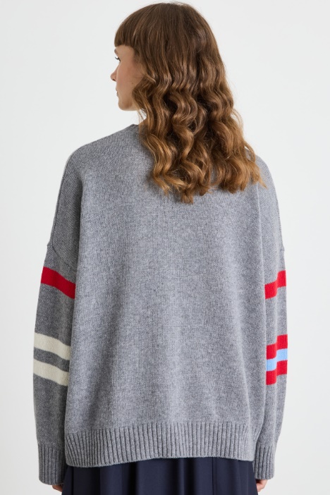 Suéter con intarsia