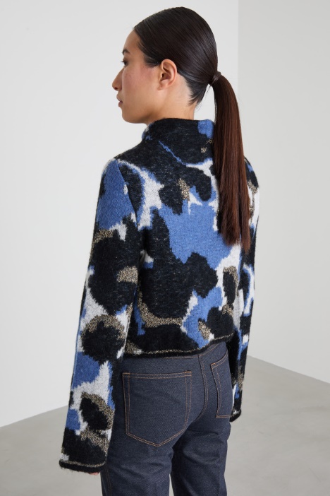 Suéter de jacquard de lamé