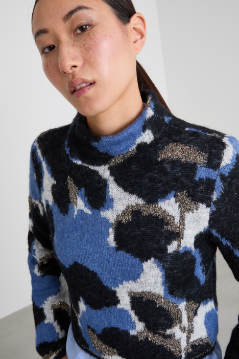 Suéter de jacquard de lamé