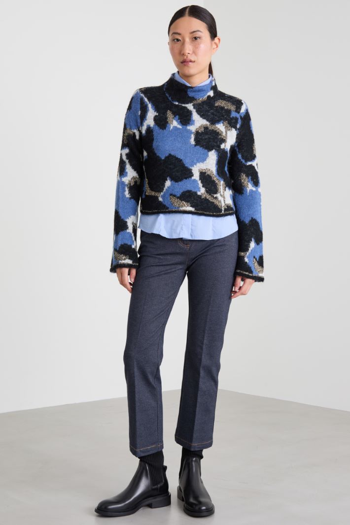 Lamé jacquard sweater Intrend - 3