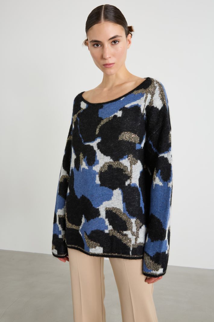 Sequinned jacquard sweater Intrend