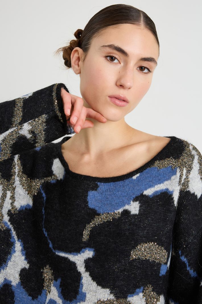 Sequinned jacquard sweater Intrend - 4