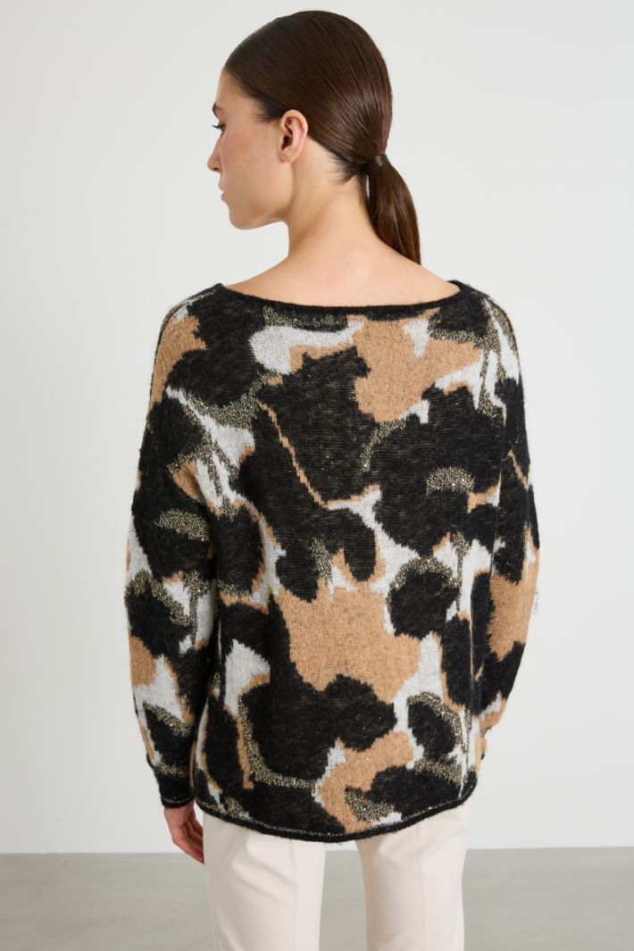 Sequinned jacquard sweater Intrend - 2