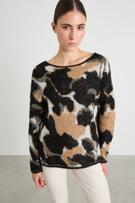 Sequinned jacquard sweater Intrend