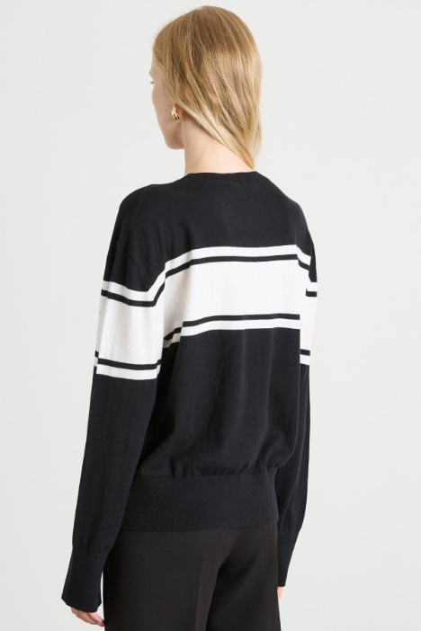 Maglia in cotone e cashmere