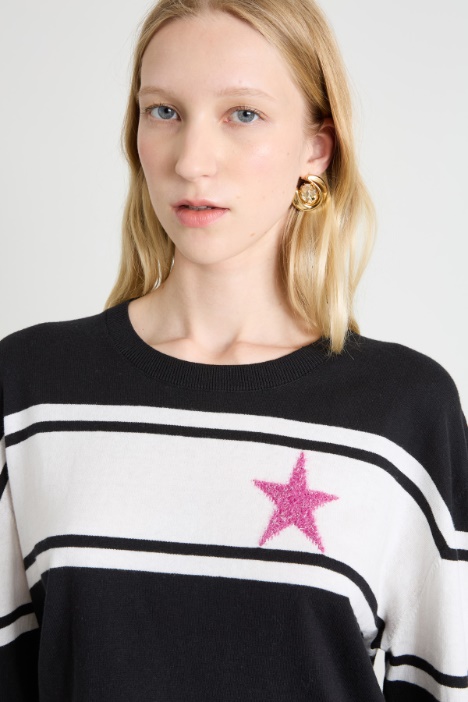 Maglia in cotone e cashmere