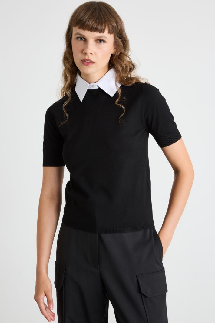 Sweater with removable collar Intrend - 2