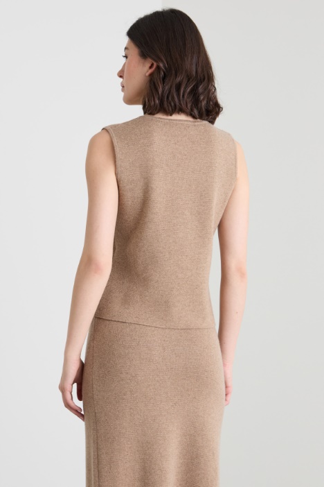 Top in lana e cashmere