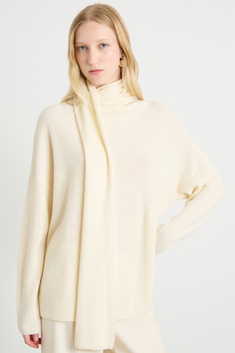 Sweater with scarf-style neck Intrend