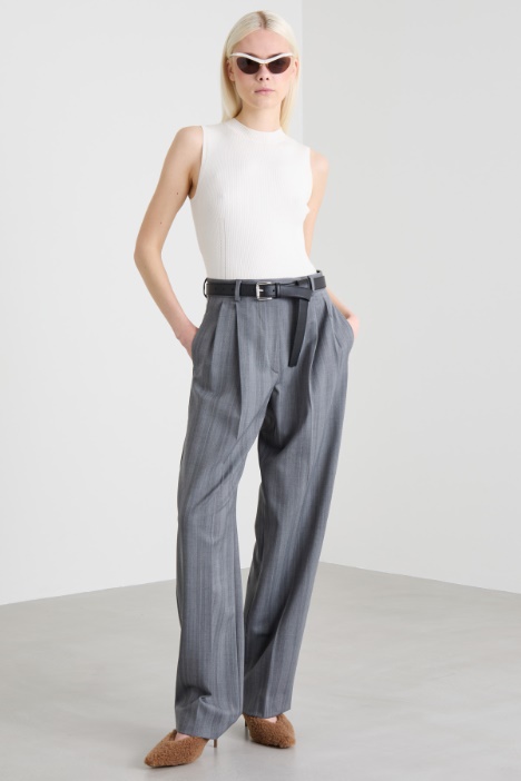Stretch knit crop top Intrend