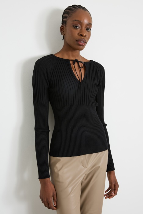 Maglia aderente con coulisse Intrend