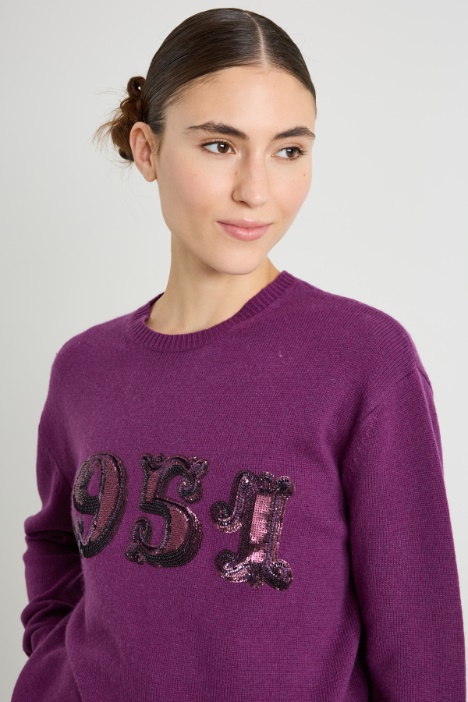 Maglia con dettaglio di paillettes