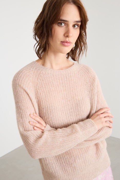 Maglia con lavorazione a coste