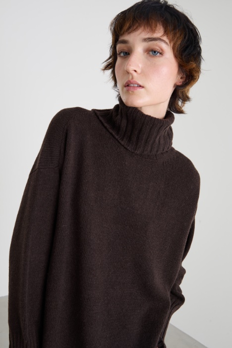 Maglia over in misto lana