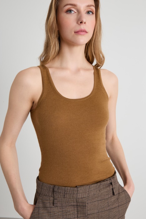 Canotta in cashmere leggero