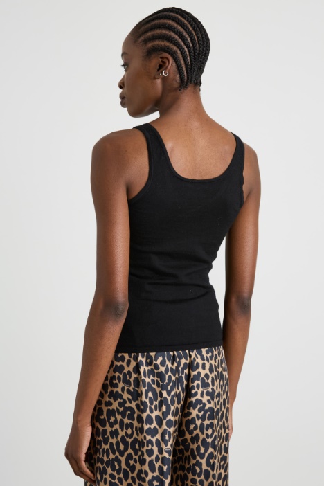 Canotta in cashmere leggero