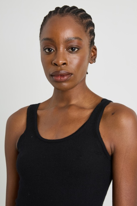 Canotta in cashmere leggero