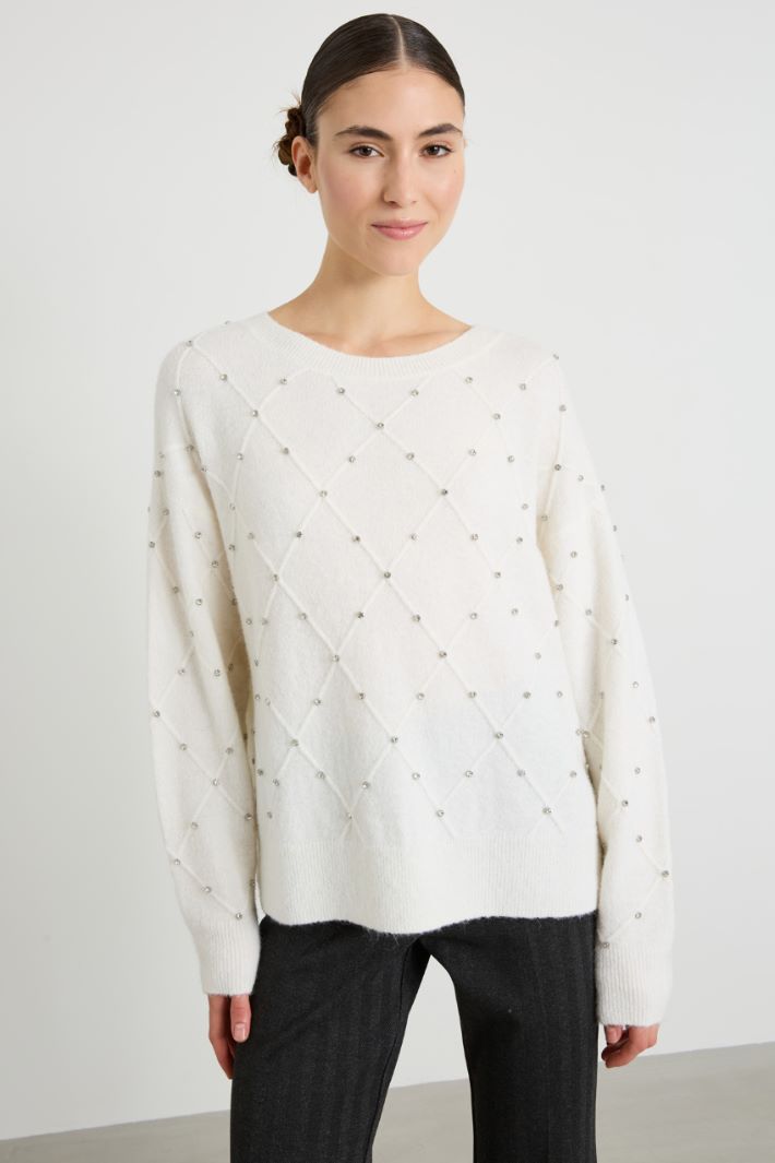 Diamond sweater with rhinestones Intrend