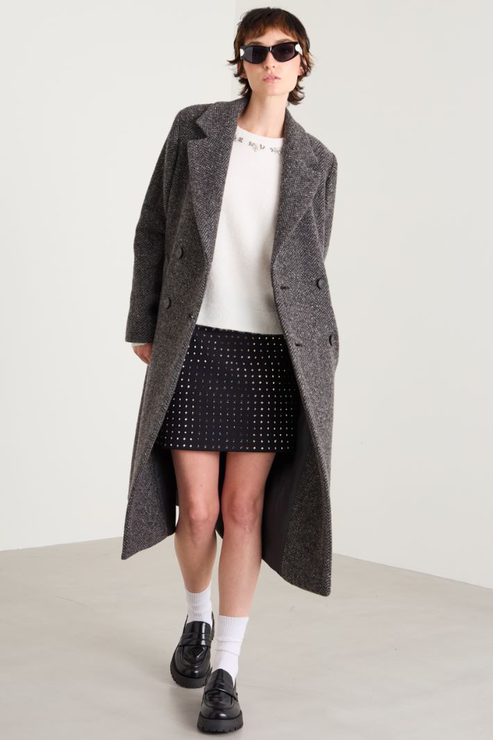 Sweater with crystals and pearls Intrend - 3