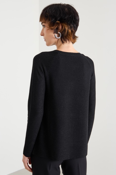 Maglia regolare con fibra lamé