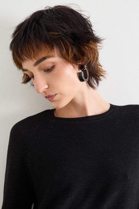 Maglia regolare con fibra lamé