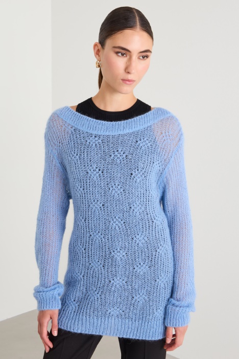Cable and rib-knit sweater Intrend