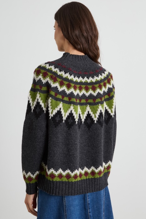 Maglia in lana jacquard