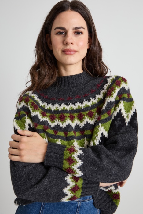 Maglia in lana jacquard