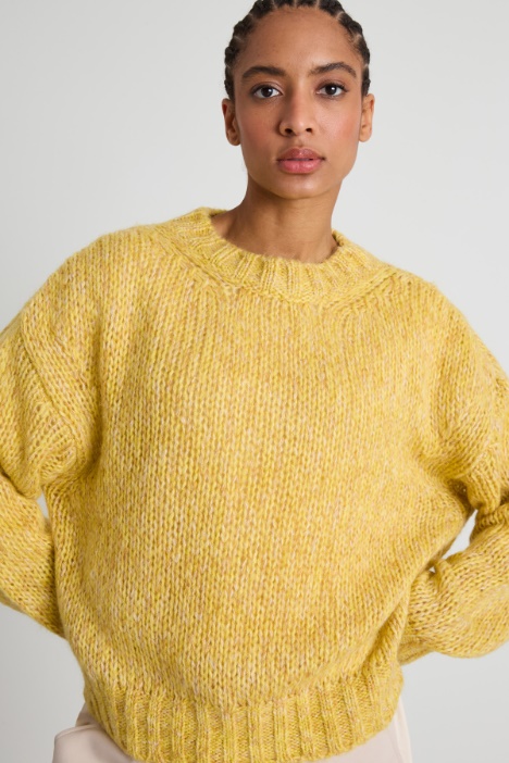 Maglia moulinè in misto mohair