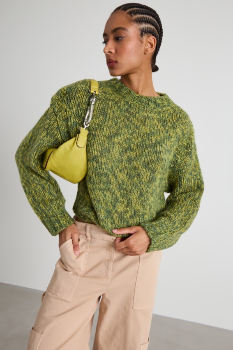 Maglia moulinè in misto mohair Intrend