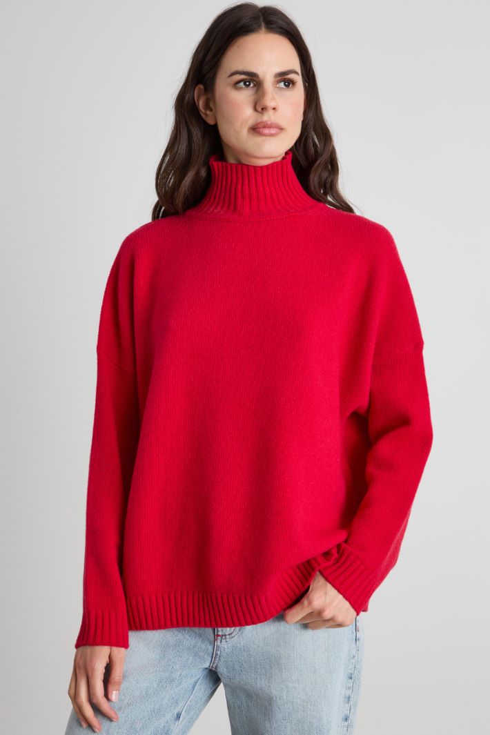 Oversized sweater in pure wool Intrend - 2