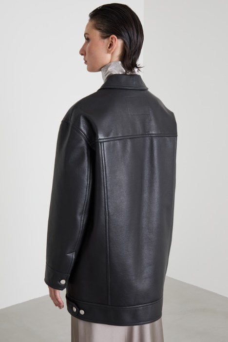 Oversize leather jacket Intrend - 3