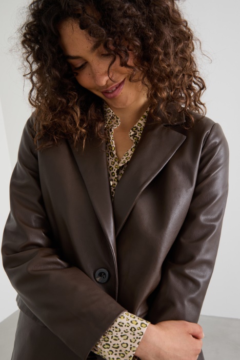 Blazer in vera nappa