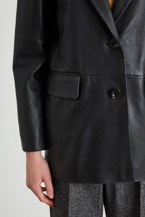 Blazer de napa genuina