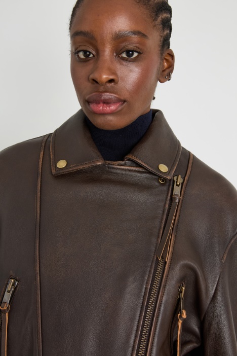 Chaqueta de piel auténtica