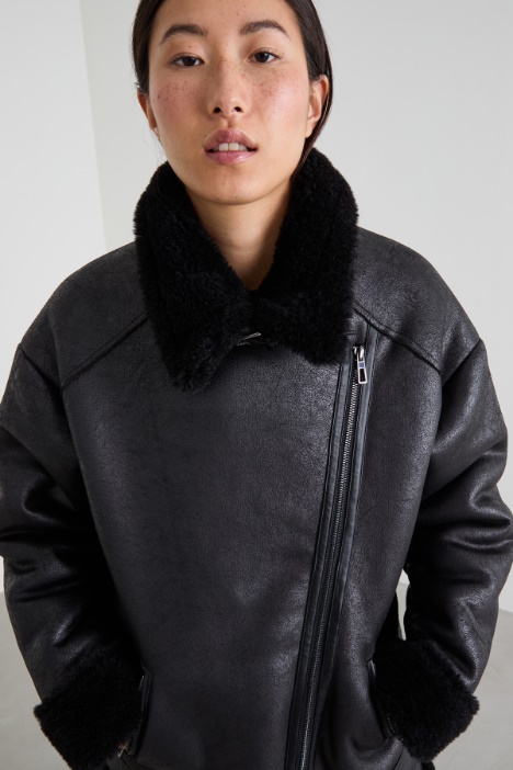 Chaqueta efecto piel de oveja