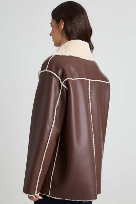 Sheepskin-like pea coat Intrend - 2