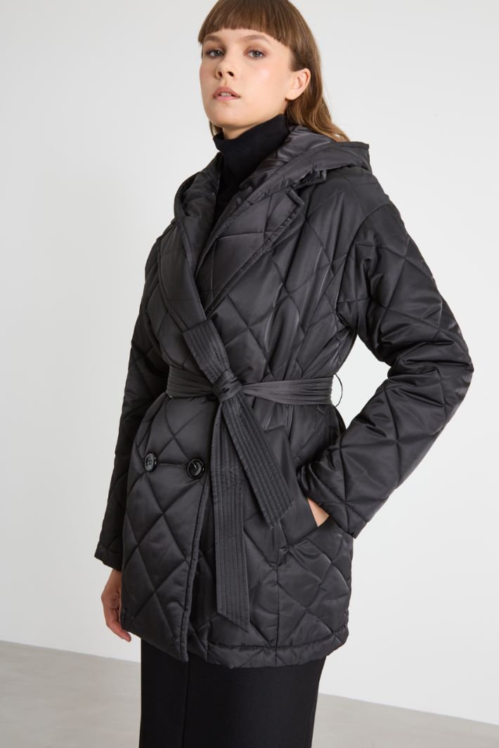 Padded jacket with removable hood Intrend - 2
