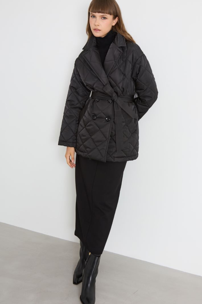 Padded jacket with removable hood Intrend
