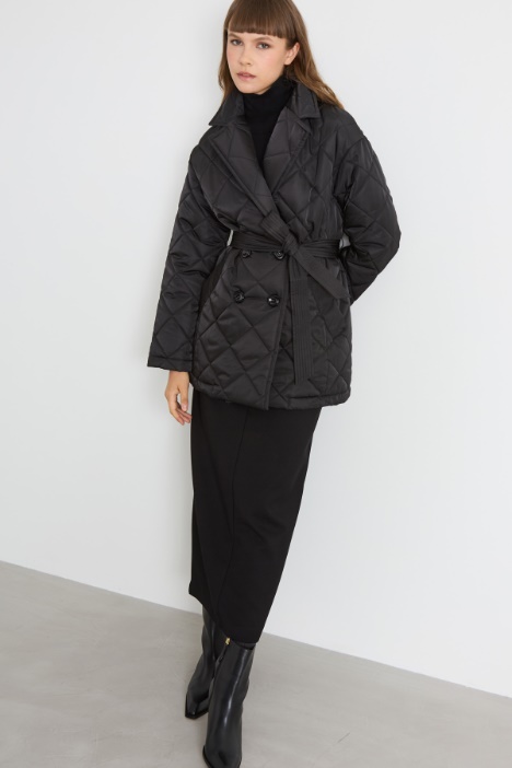 Padded jacket with removable hood Intrend
