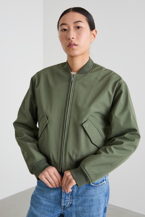 Technical fabric bomber jacket Intrend