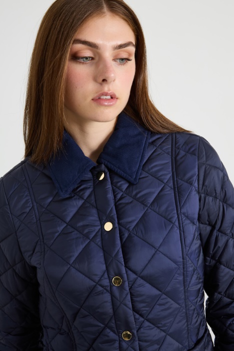 Chaqueta estilo camisa acolchada