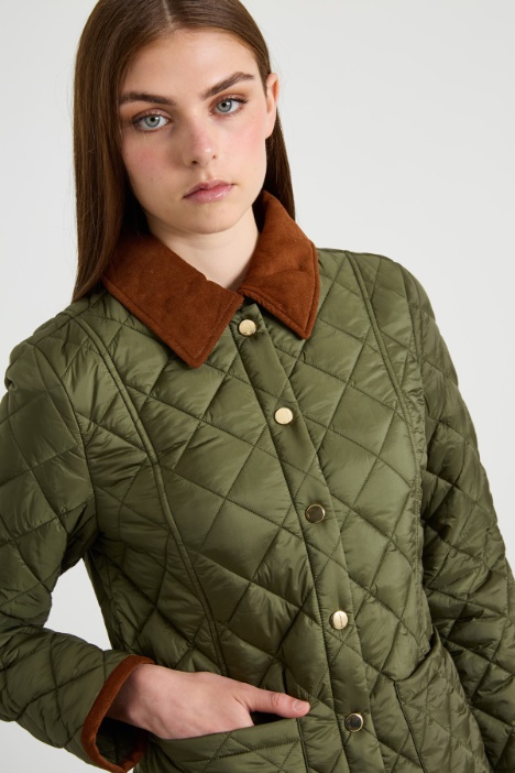 Chaqueta estilo camisa acolchada