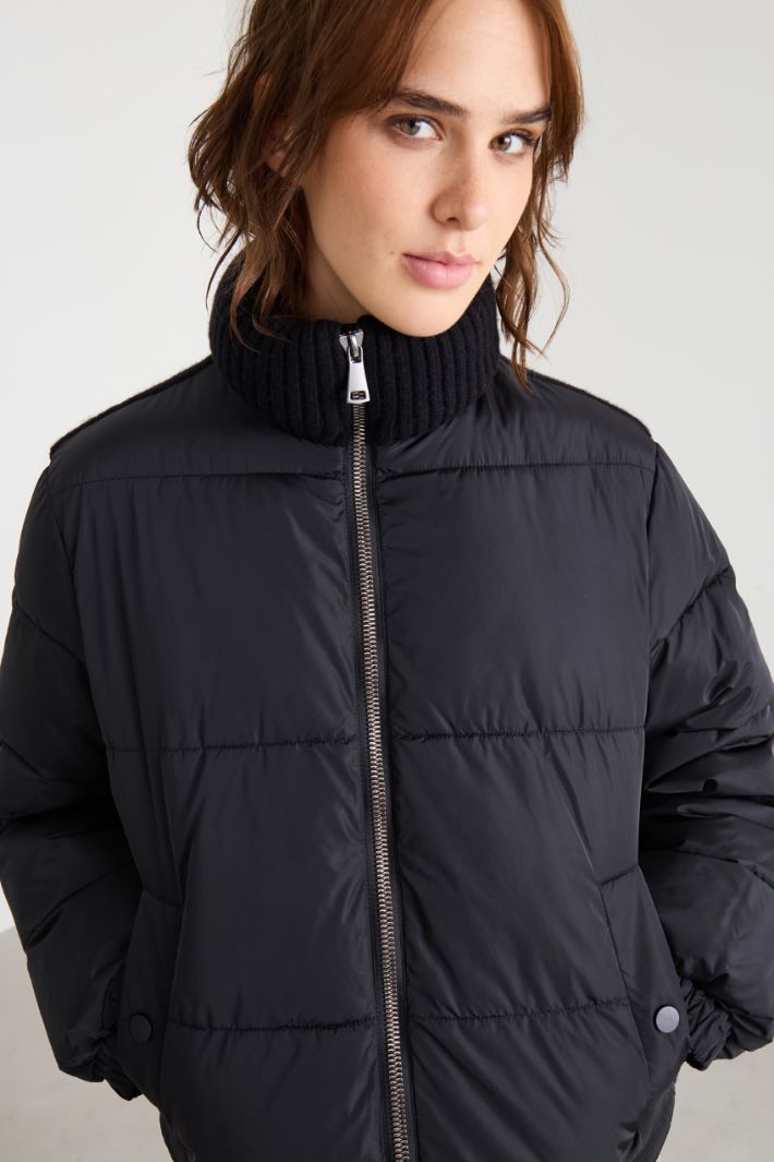 Down jacket with knit insert Intrend - 3