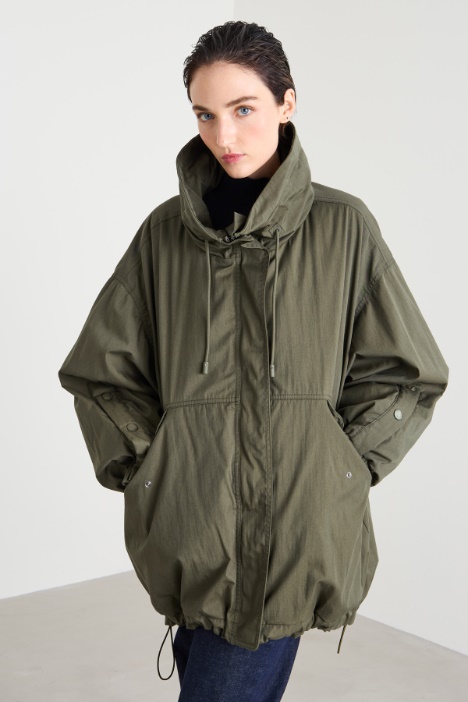 Parka reversibile in cotone tecnico