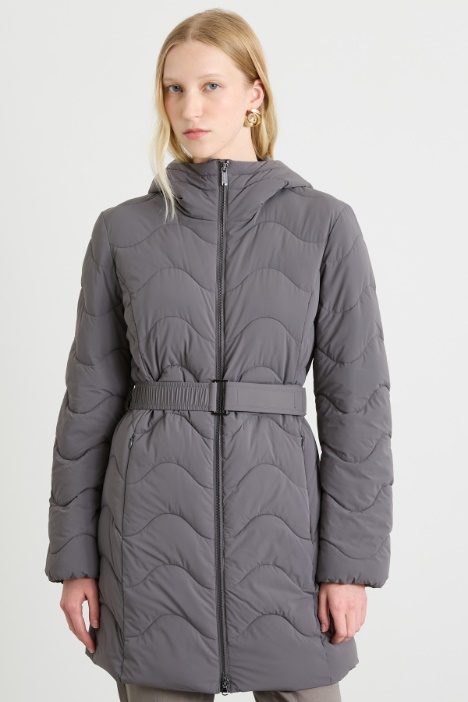 Chaqueta acolchada con cinturón